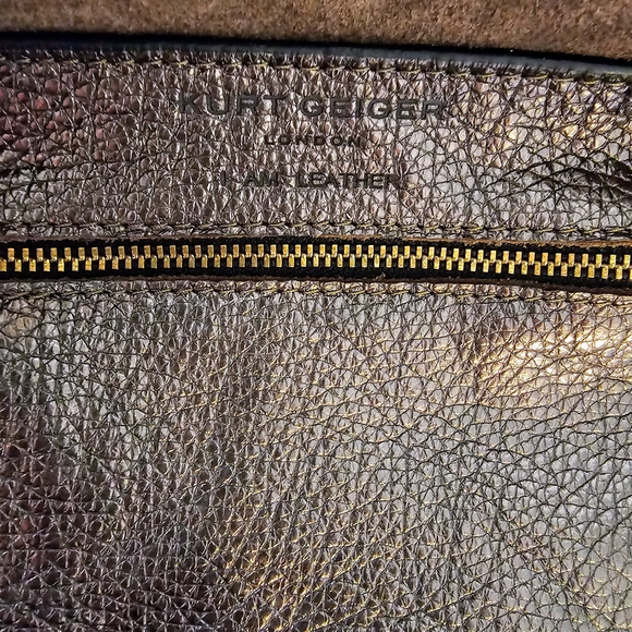 Kurt Geiger Italian Leather Metallic Tote Bag - Picture 6 of 9